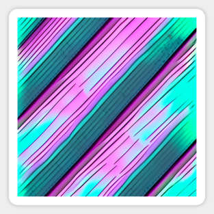 Fun Stripes in Teal and Pink Magnet